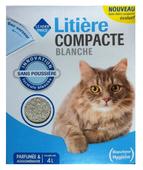 litiere chat blanche